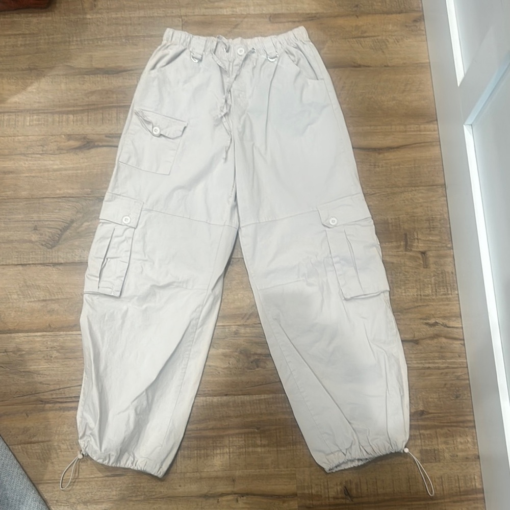 Light Gray Cargo Pants Rachel Paige